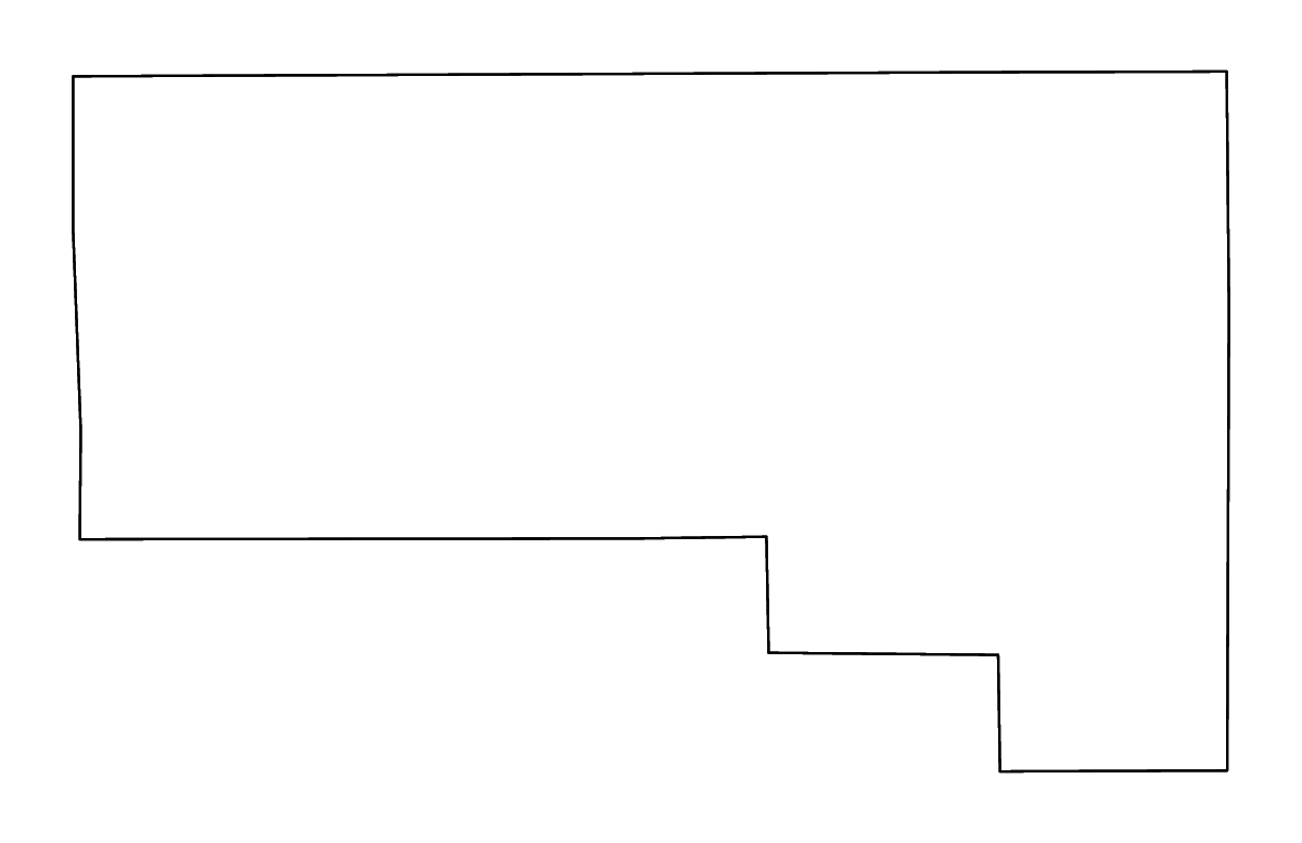 Mapa de contorno de Defiance, Ohio con ríos.