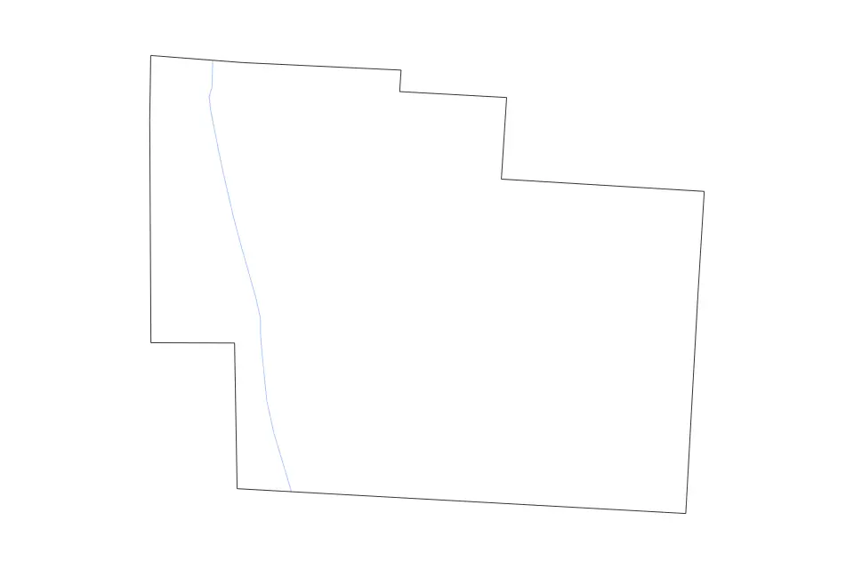 Carte de Delaware, Ohio de type contour et rivières pour Amérique du Nord, montrant contour et rivières avec des limites nettes.