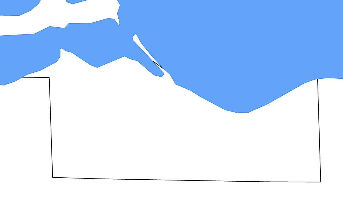 Mapa de contorno de Erie, Ohio con lagos.