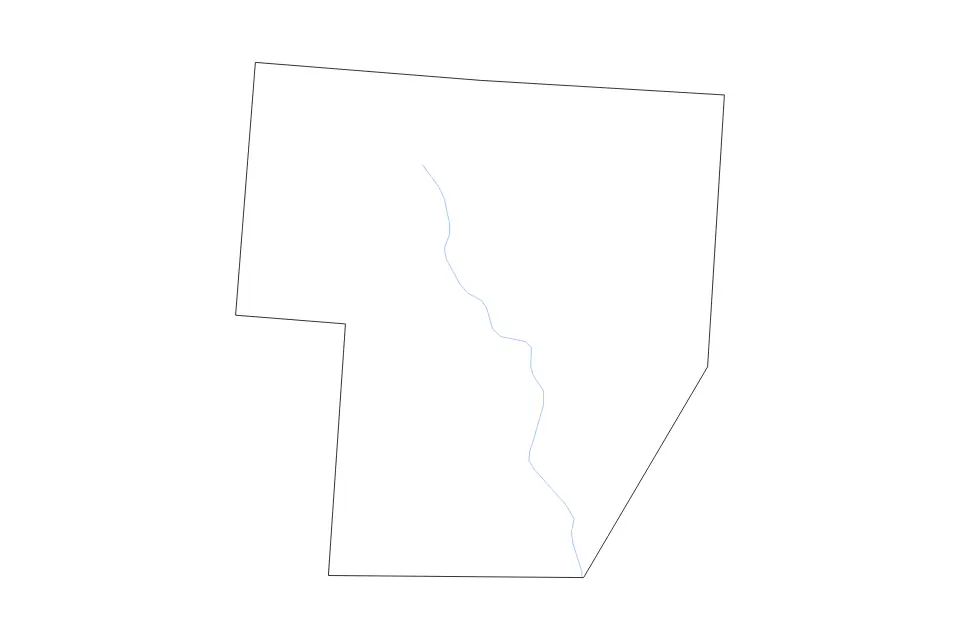 Carte de Fayette, Ohio de type contour et rivières pour Amérique du Nord, montrant contour et rivières avec des limites nettes.