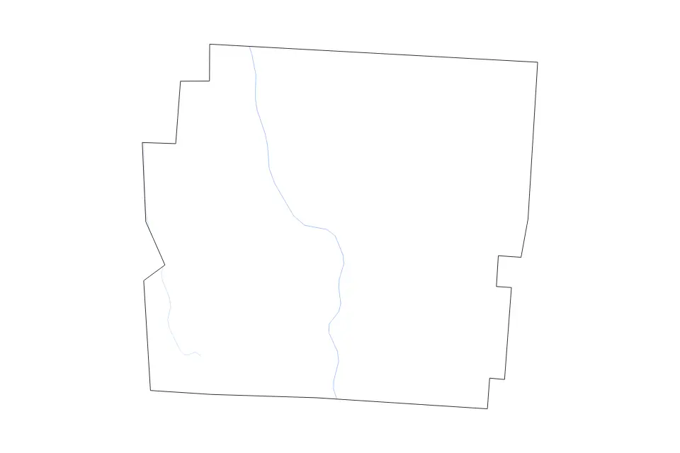 Carte de Franklin, Ohio de type contour et rivières pour Amérique du Nord, montrant contour et rivières avec des limites nettes.