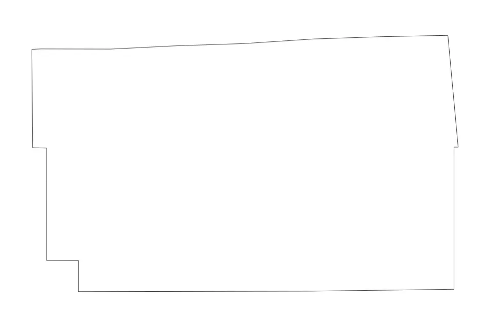 Outline map of Fulton County, Ohio with subdivision borders.