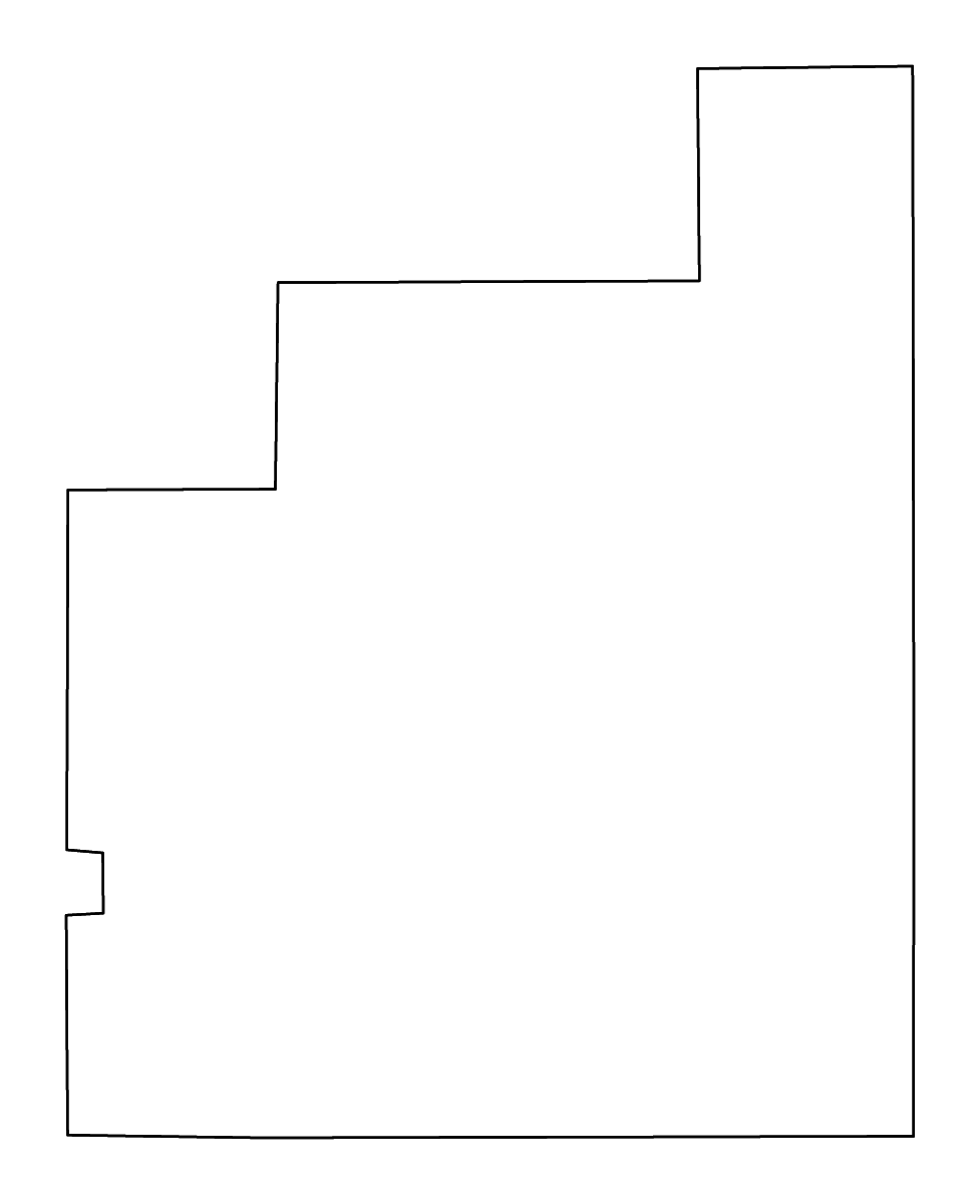 Mapa de contorno de Geauga, Ohio con ríos.
