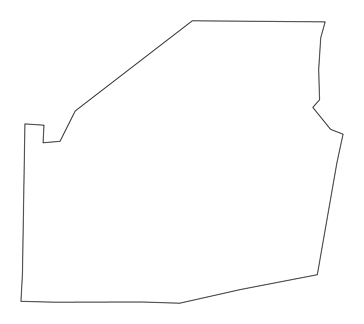 Mapa de contorno de Highland, Ohio.