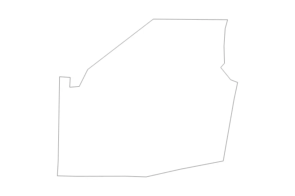 Carte de Highland, Ohio de type contour pour Amérique du Nord, montrant contour avec des limites nettes.