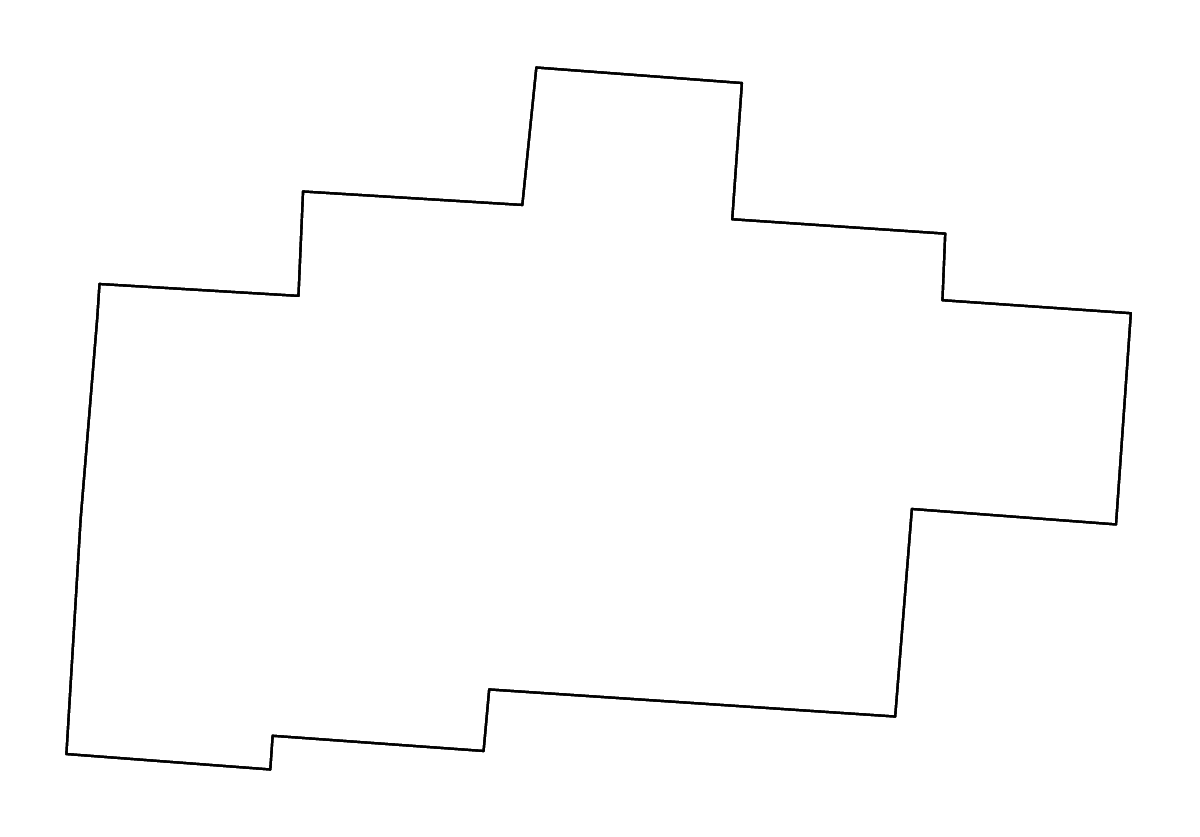 Mapa de contorno de Hocking, Ohio con ríos.