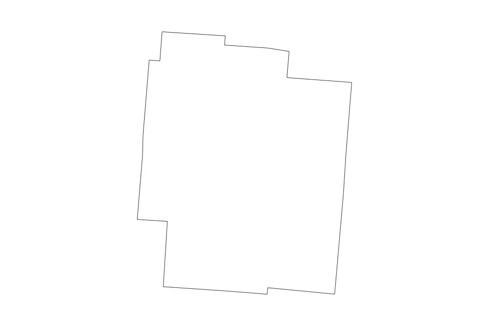 Outline map of Jackson County, Ohio with subdivision borders.
