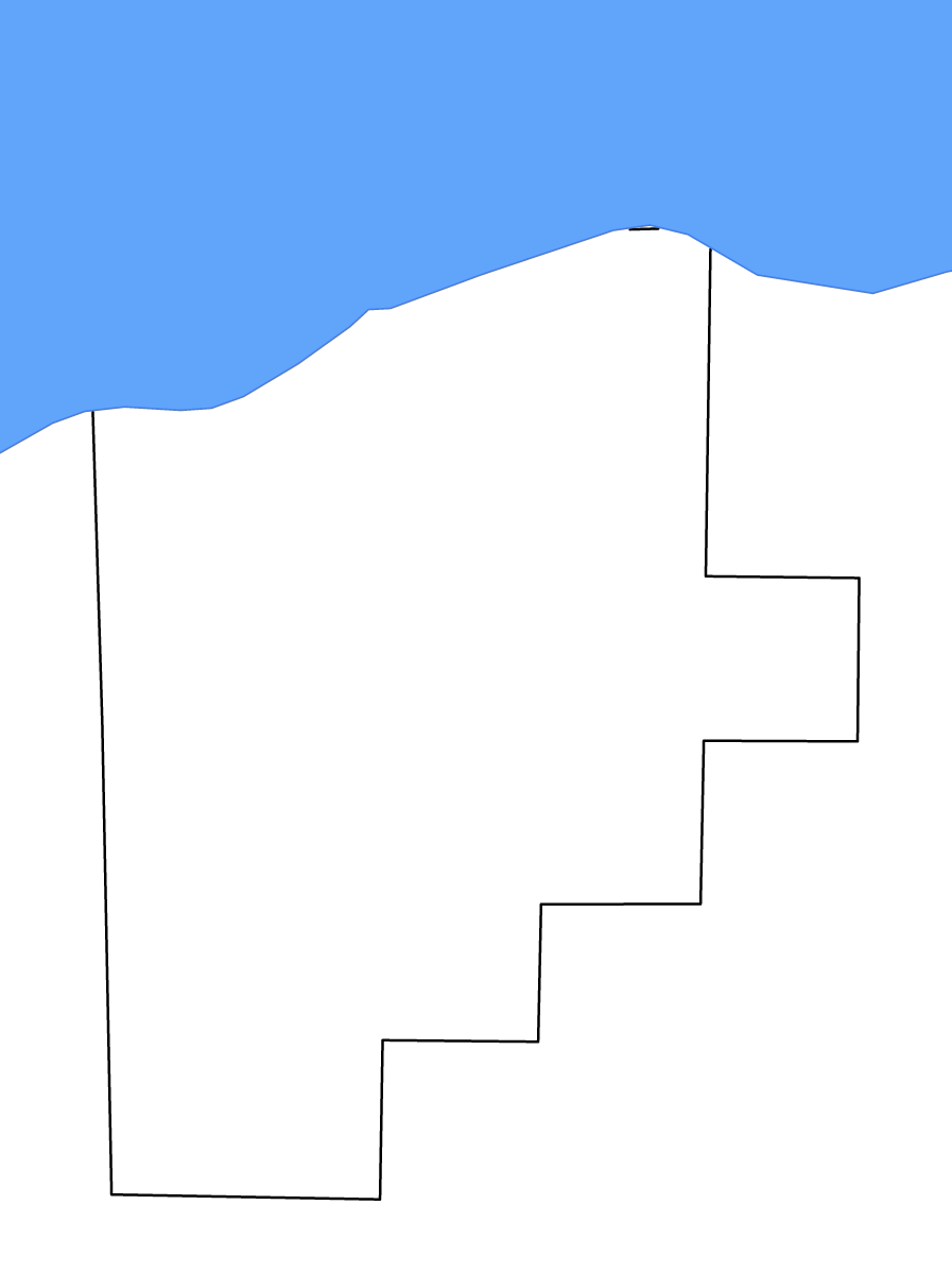 Outline map of Lorain County, Ohio with lakes.