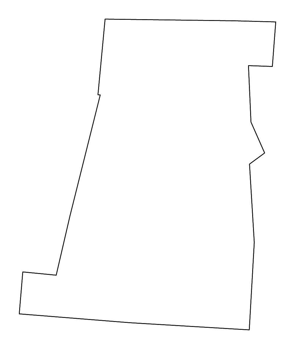 Outline map of Madison County, Ohio with rivers.
