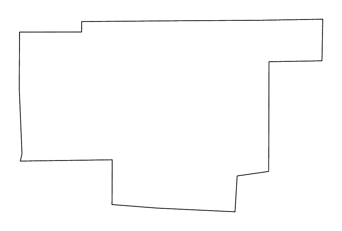 Mapa de contorno de Marion, Ohio con ríos.