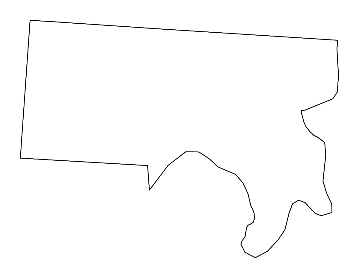 Carte de contour de Meigs, Ohio avec rivières.