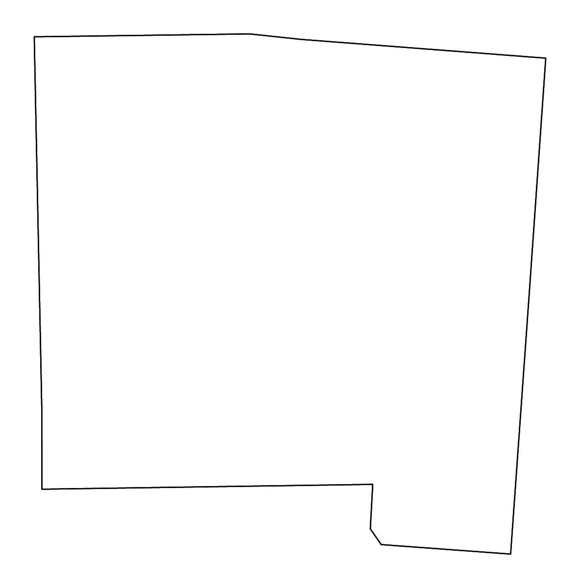 Outline map of Miami County, Ohio with rivers.