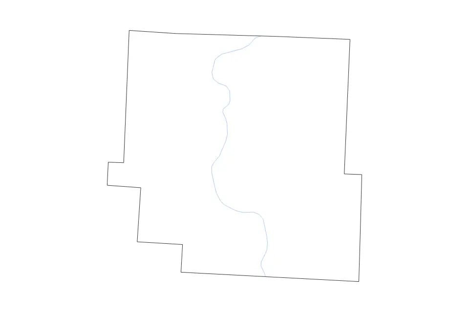 Mapa de Muskingum, Ohio de tipo contorno y ríos para América del Norte, con contorno y ríos con límites limpios.