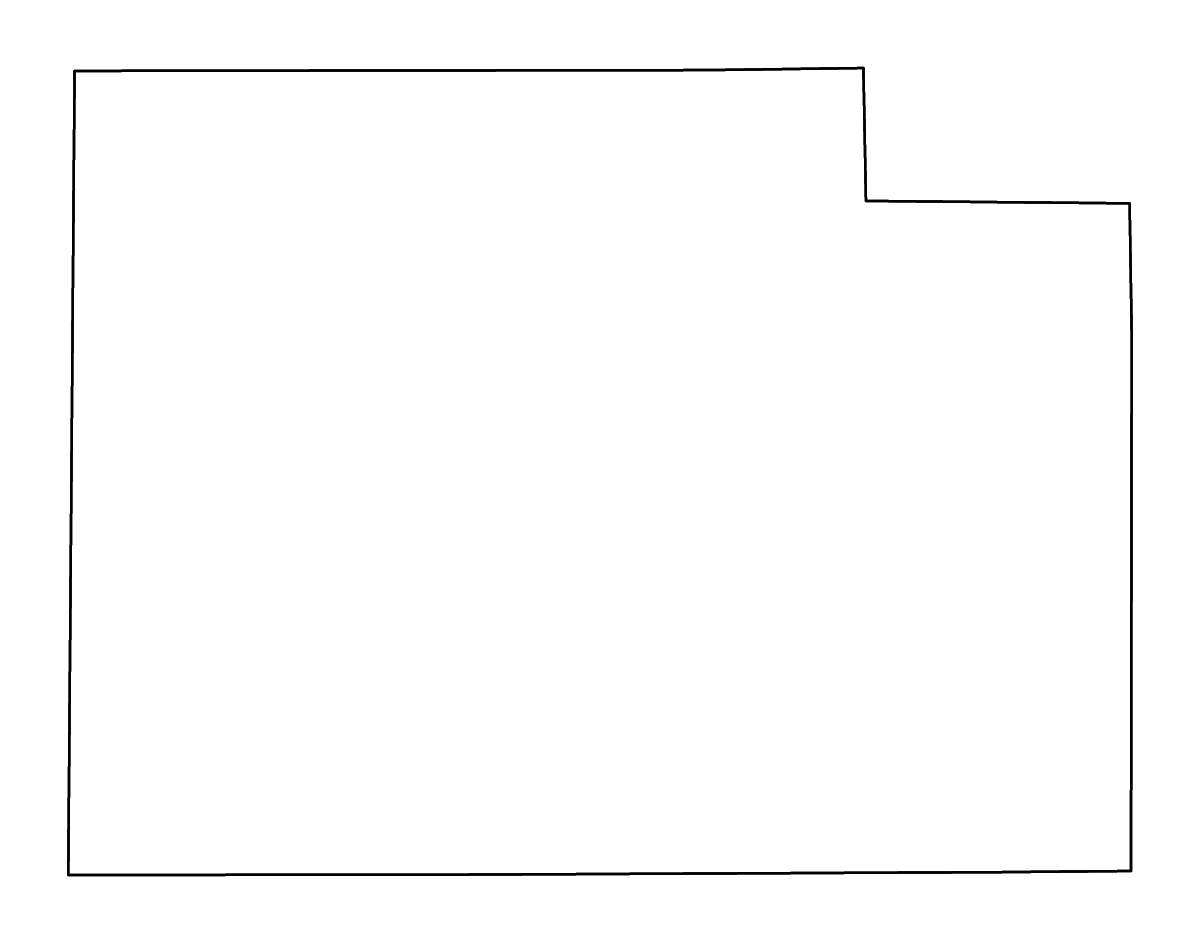 Mapa de contorno de Paulding, Ohio con ríos.