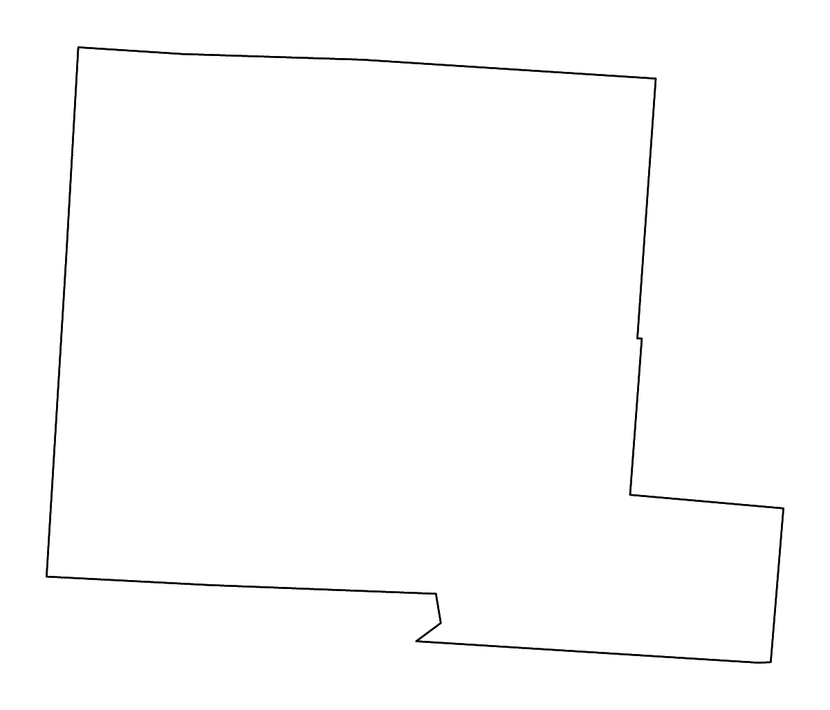 Mapa de contorno de Pickaway, Ohio con ríos.