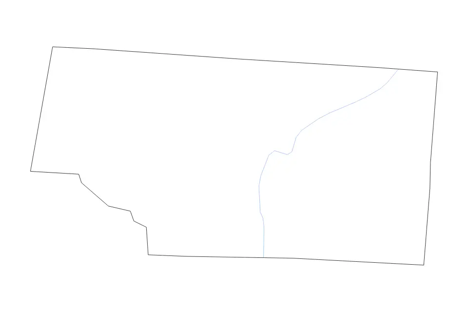 Carte de Pike, Ohio de type contour et rivières pour Amérique du Nord, montrant contour et rivières avec des limites nettes.