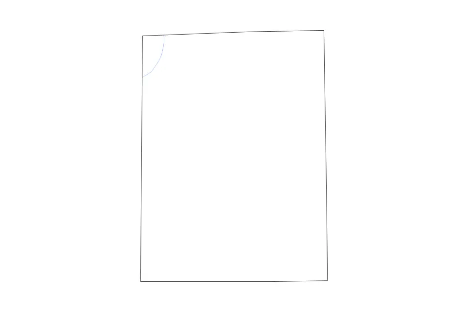 Outline map of Preble County, Ohio with subdivision borders and rivers.