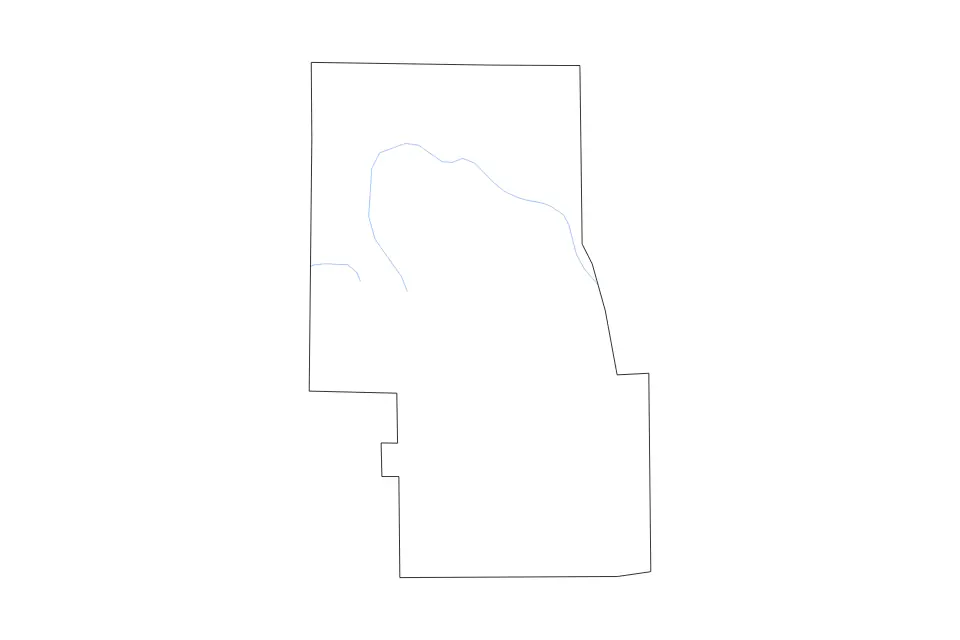 Carte de Richland, Ohio de type contour et rivières pour Amérique du Nord, montrant contour et rivières avec des limites nettes.