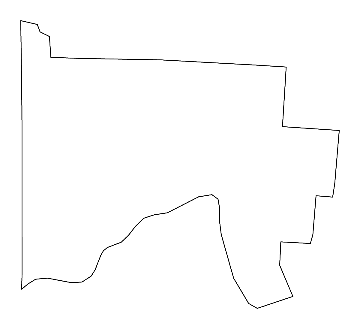 Mapa de contorno de Scioto, Ohio con ríos.