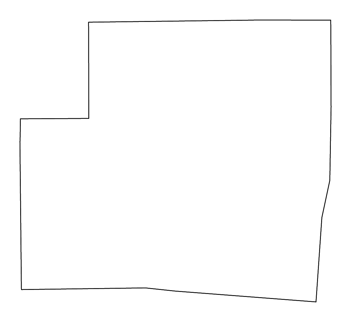 Mapa de contorno de Shelby, Ohio con ríos.