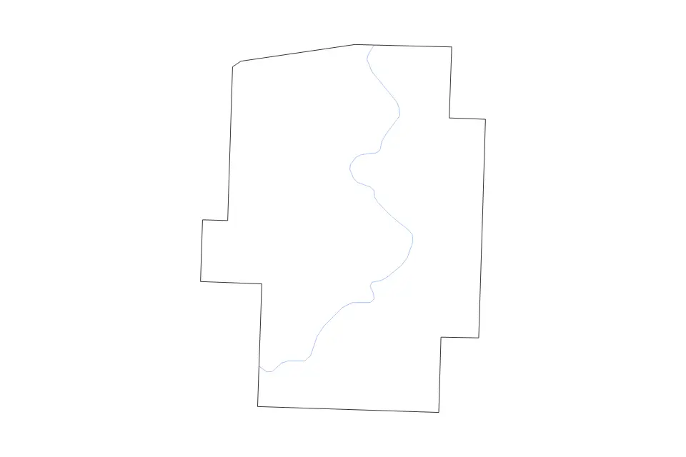 Carte de Tuscarawas, Ohio de type contour et rivières pour Amérique du Nord, montrant contour et rivières avec des limites nettes.