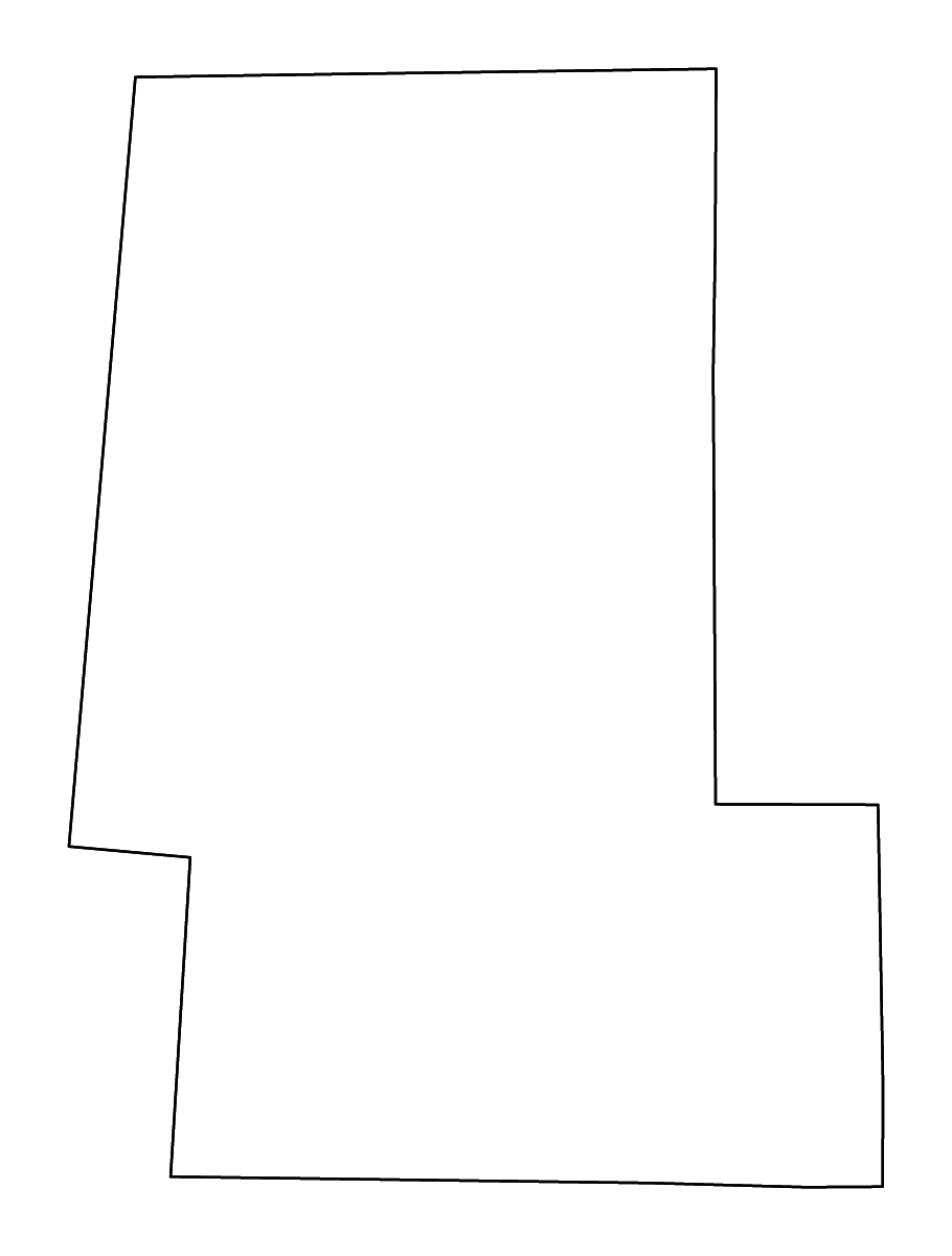 Mapa de contorno de Union, Ohio con ríos.