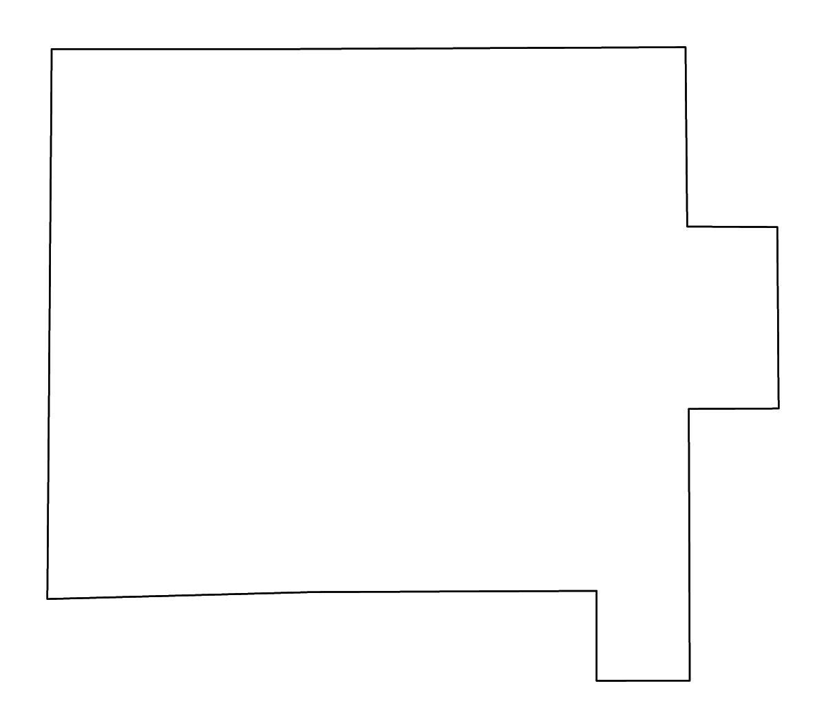 Mapa de contorno de Van Wert, Ohio con ríos.