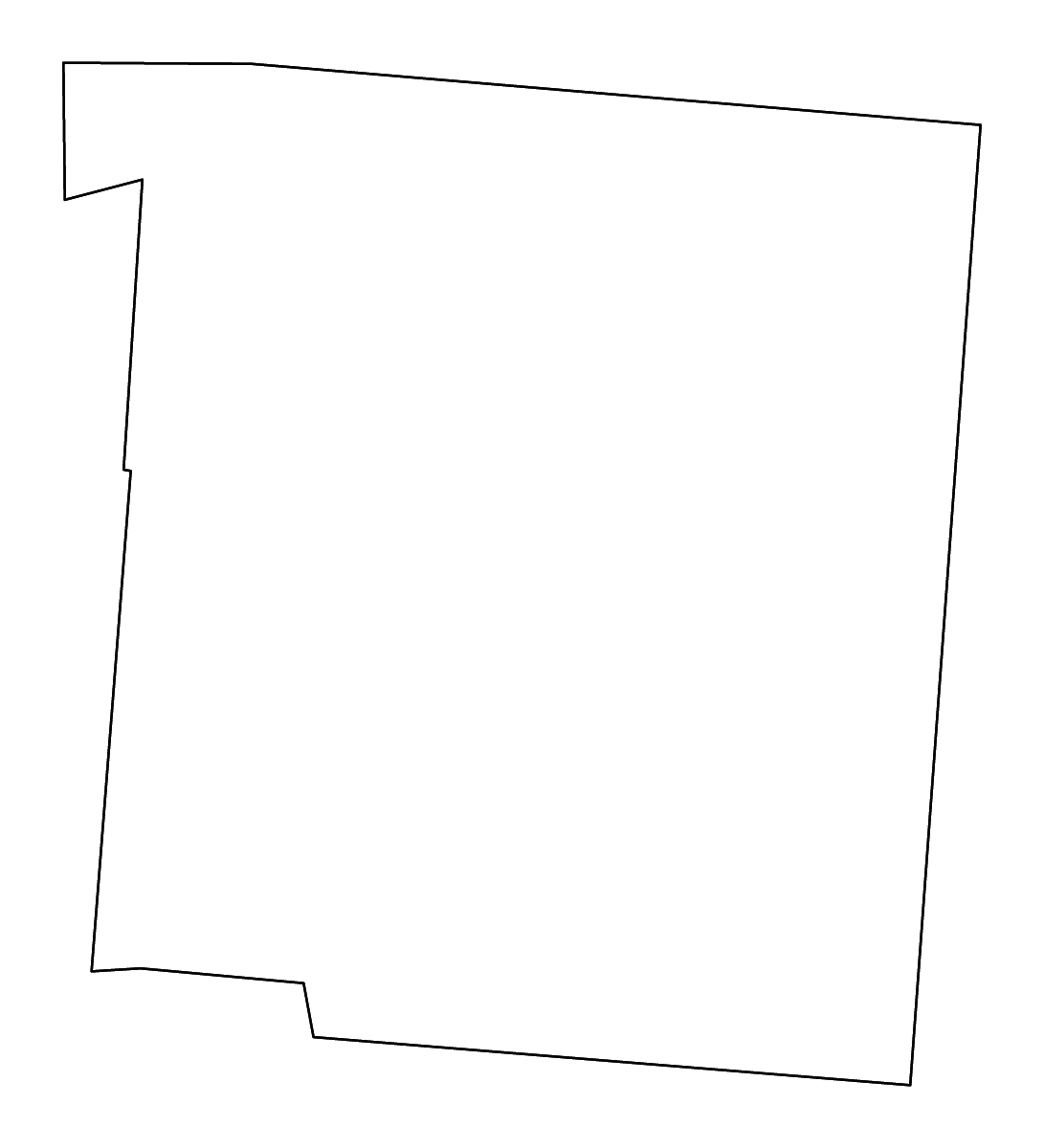 Mapa de contorno de Warren, Ohio con ríos.