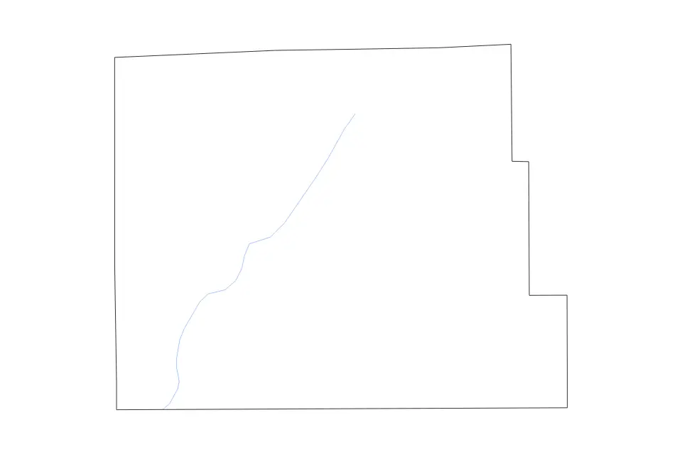 Carte de Williams, Ohio de type contour et rivières pour Amérique du Nord, montrant contour et rivières avec des limites nettes.