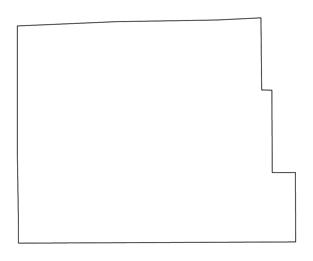Mapa de contorno de Williams, Ohio con ríos.