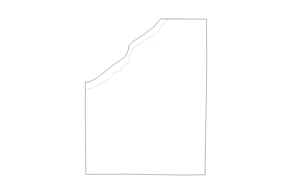 Outline map of Wood County, Ohio with subdivision borders and rivers.