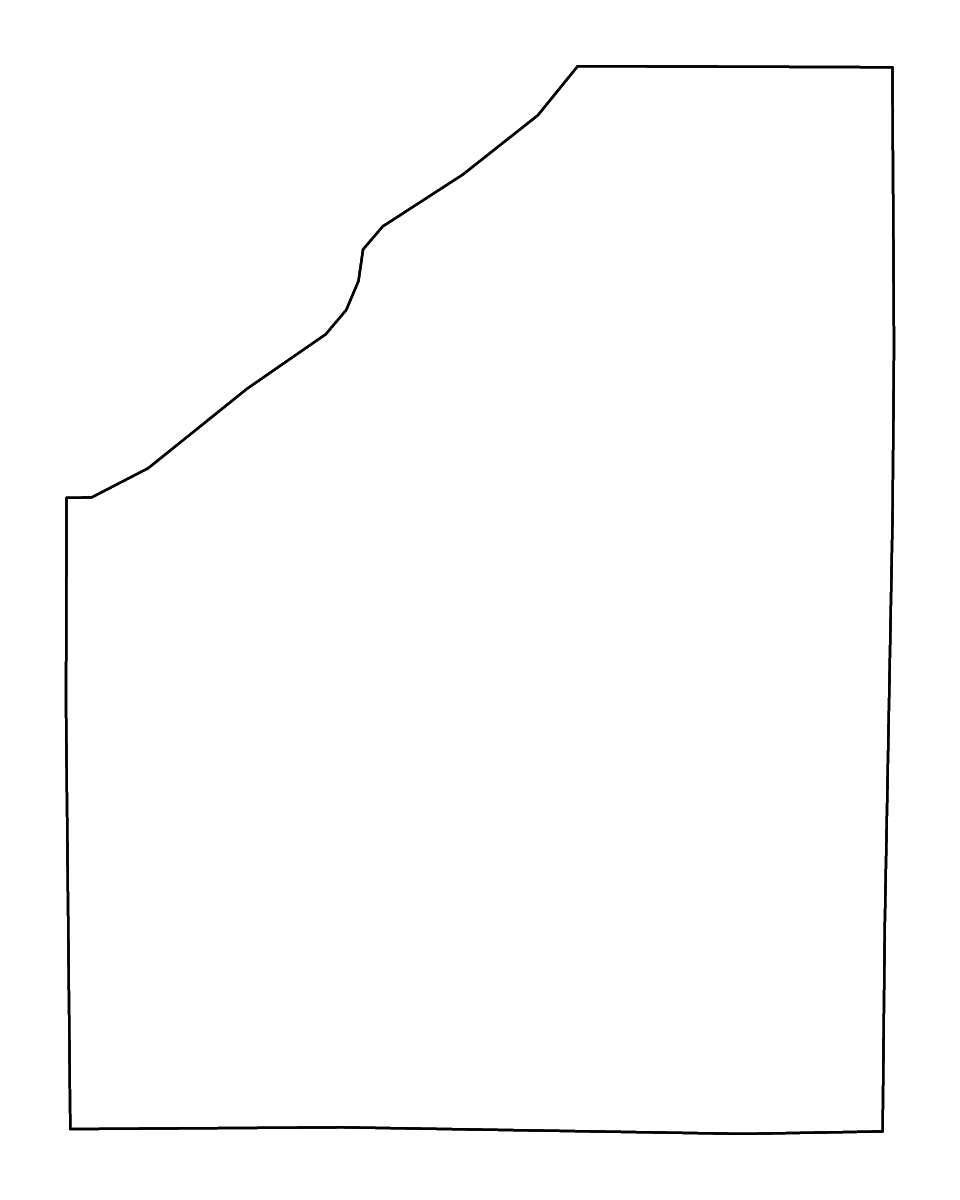 Mapa de contorno de Wood, Ohio con ríos.