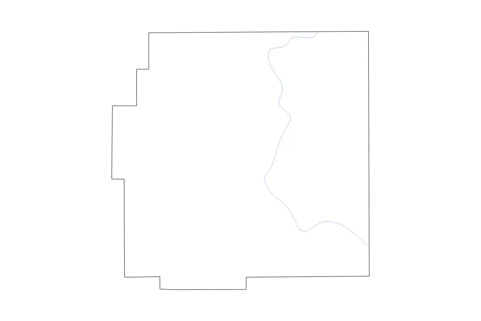 Mapa de Wyandot, Ohio de tipo contorno y ríos para América del Norte, con contorno y ríos con límites limpios.