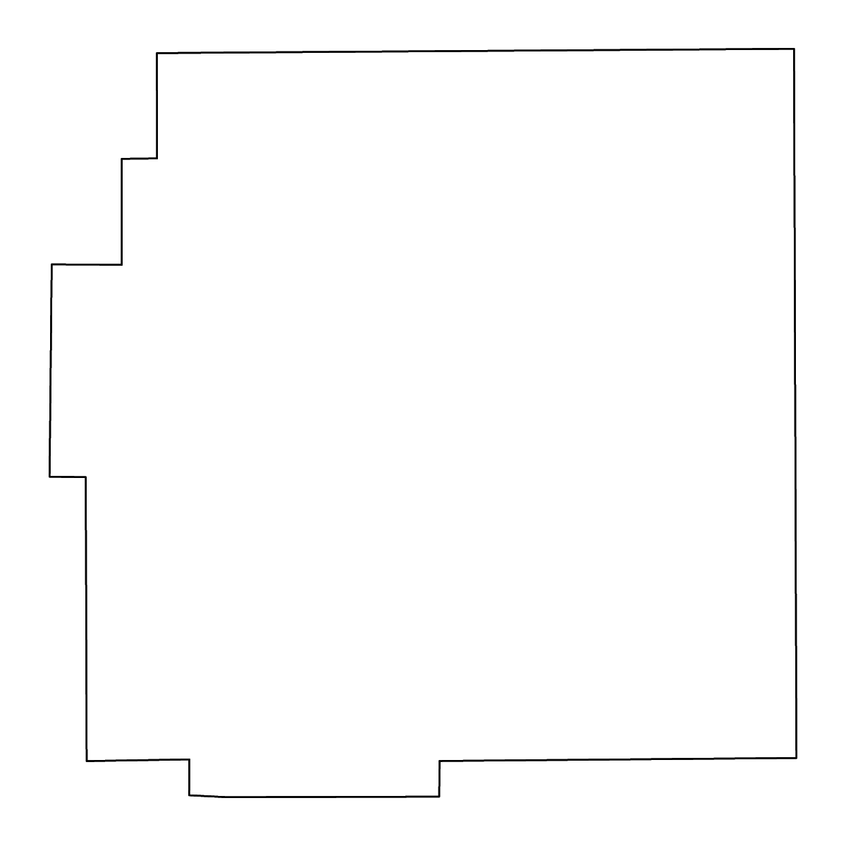 Mapa de contorno de Wyandot, Ohio con ríos.