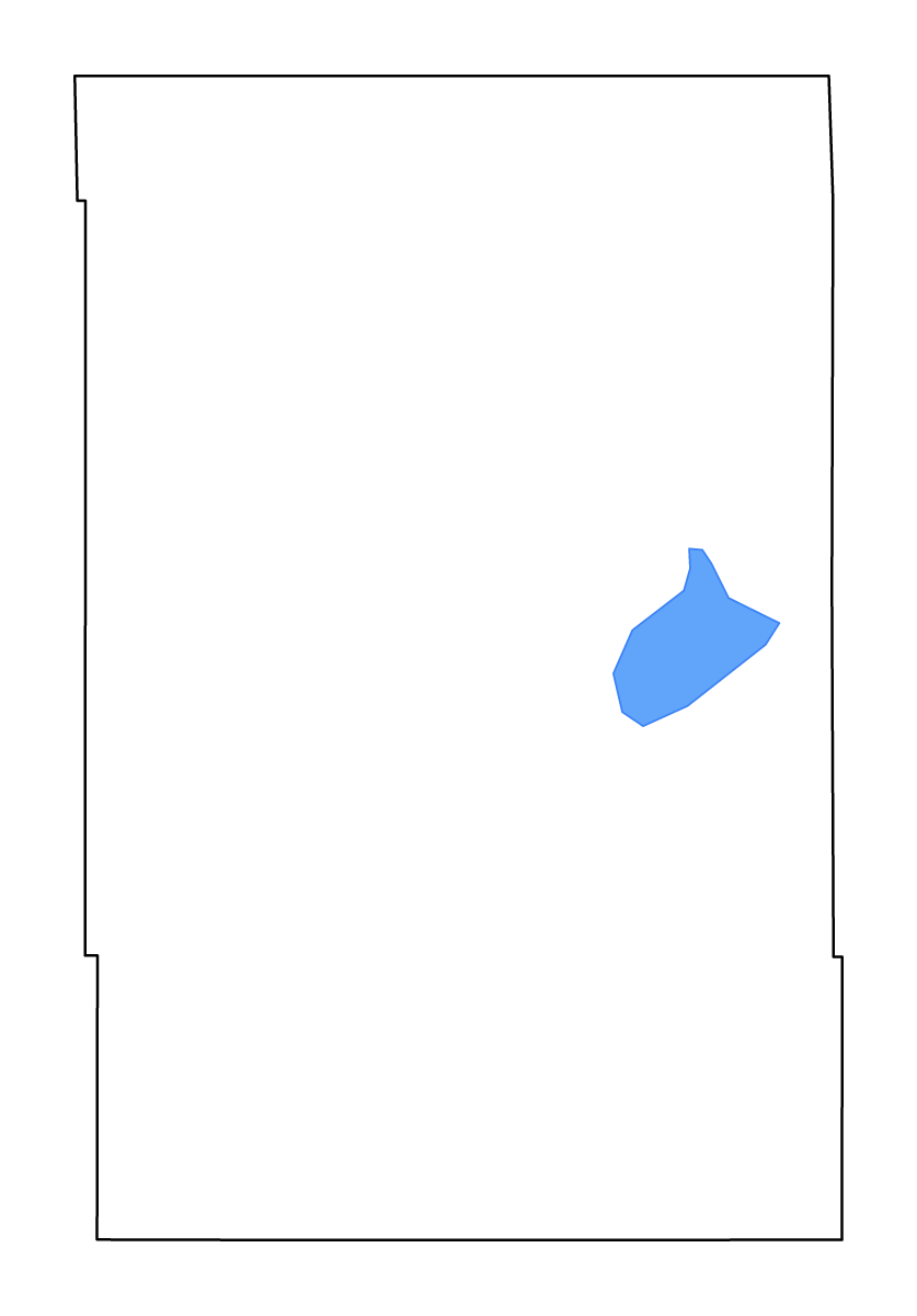 Outline map of Alfalfa County, Oklahoma with lakes and rivers.