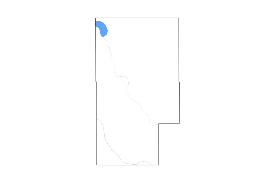 Carte de Blaine, Oklahoma de type contour, lacs et rivières pour Amérique du Nord, montrant contour, lacs et rivières avec des éléments hydrographiques comme Canton Lake.