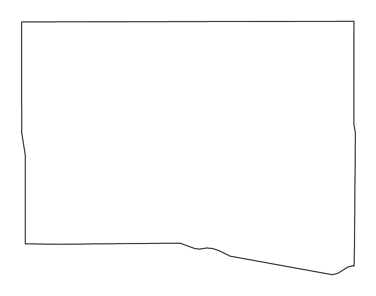 Mapa de contorno de Canadian, Oklahoma con ríos.