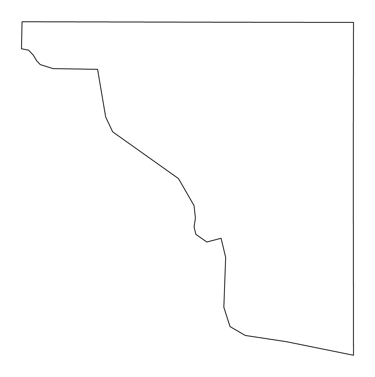 Carte de contour de Cleveland, Oklahoma.