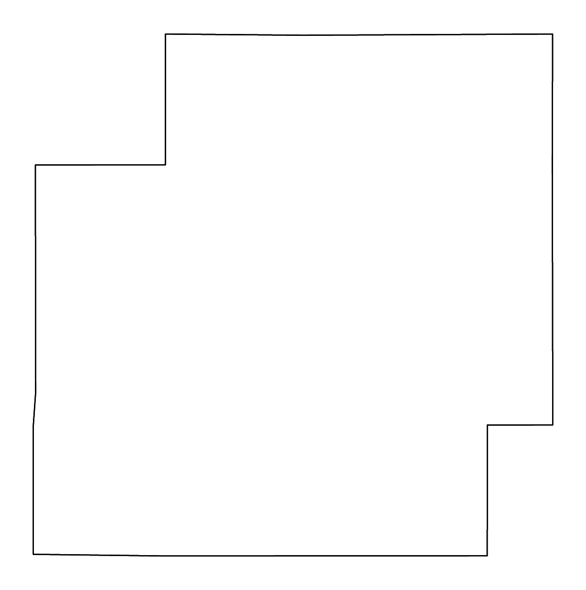 Mapa de contorno de Coal, Oklahoma con ríos.