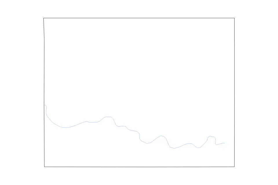 Outline map of Grant County, Oklahoma with subdivision borders and rivers.