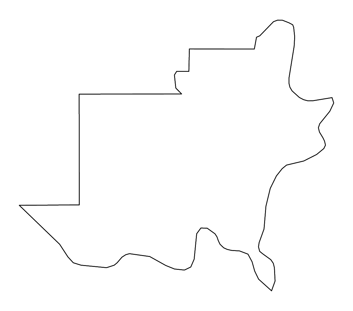 Mapa de contorno de Jackson, Oklahoma con ríos.