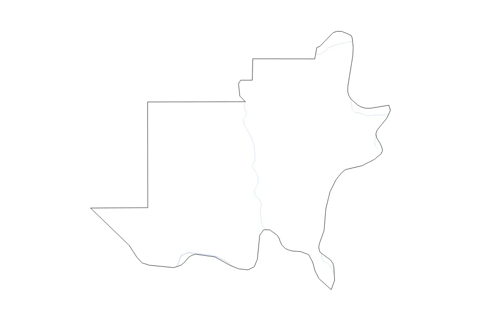 Mapa de Jackson, Oklahoma de tipo contorno y ríos para América del Norte, con contorno y ríos con límites limpios.