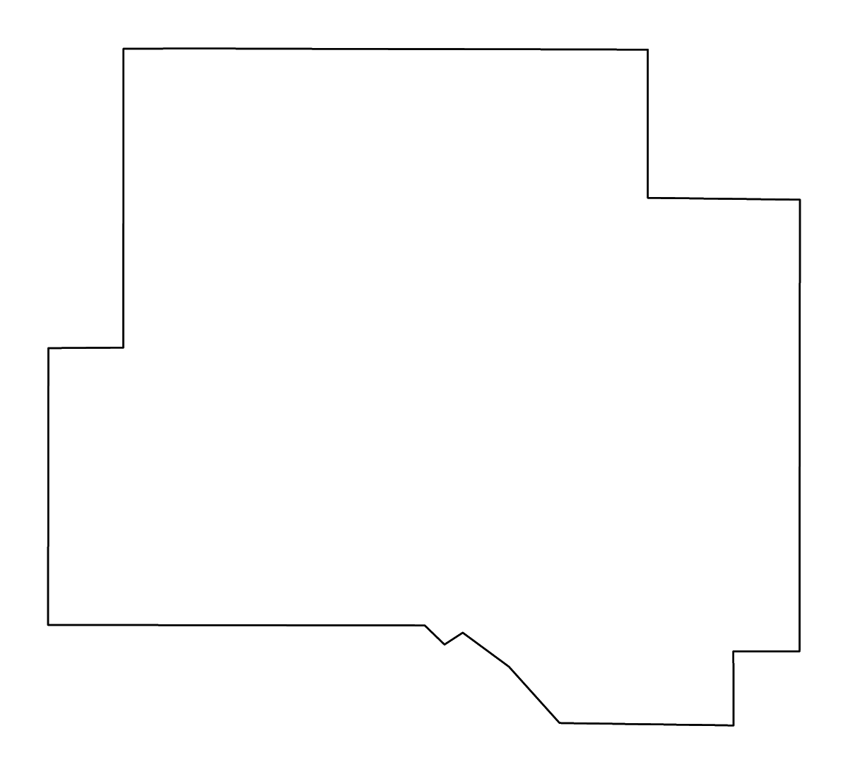 Mapa de contorno de Johnston, Oklahoma con ríos.