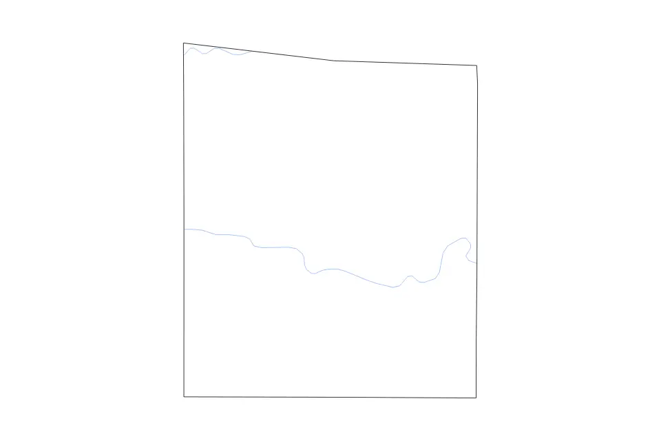 Carte de Lincoln, Oklahoma de type contour et rivières pour Amérique du Nord, montrant contour et rivières avec des limites nettes.