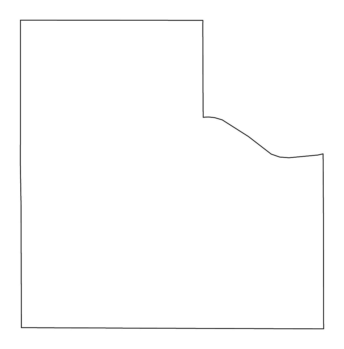 Mapa de contorno de Logan, Oklahoma con ríos.