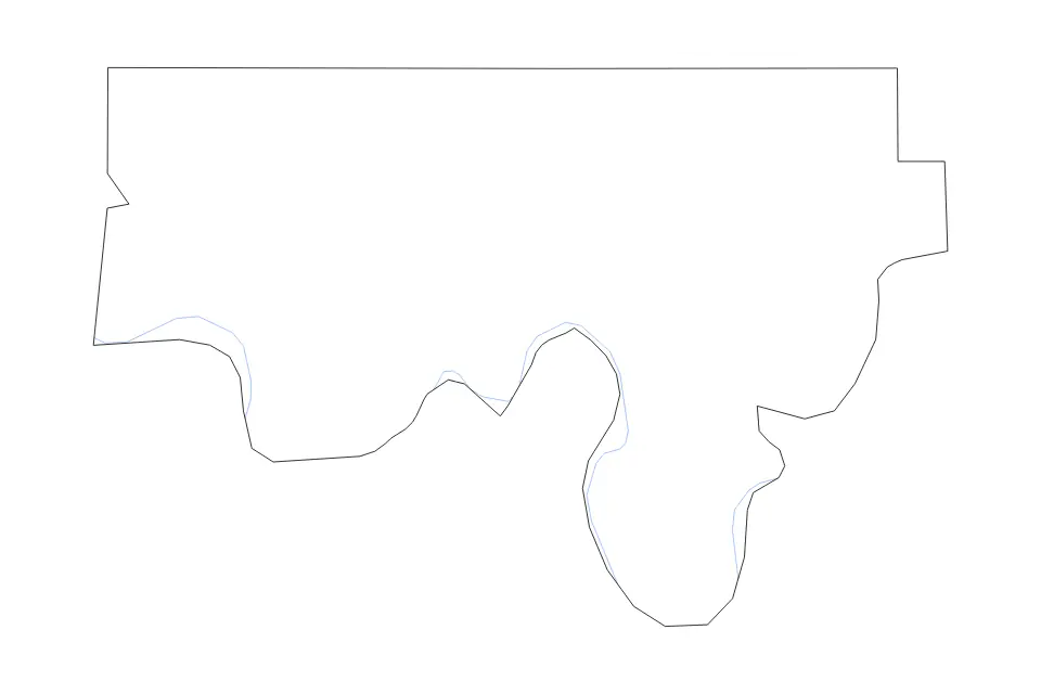 Carte de Love, Oklahoma de type contour et rivières pour Amérique du Nord, montrant contour et rivières avec des limites nettes.