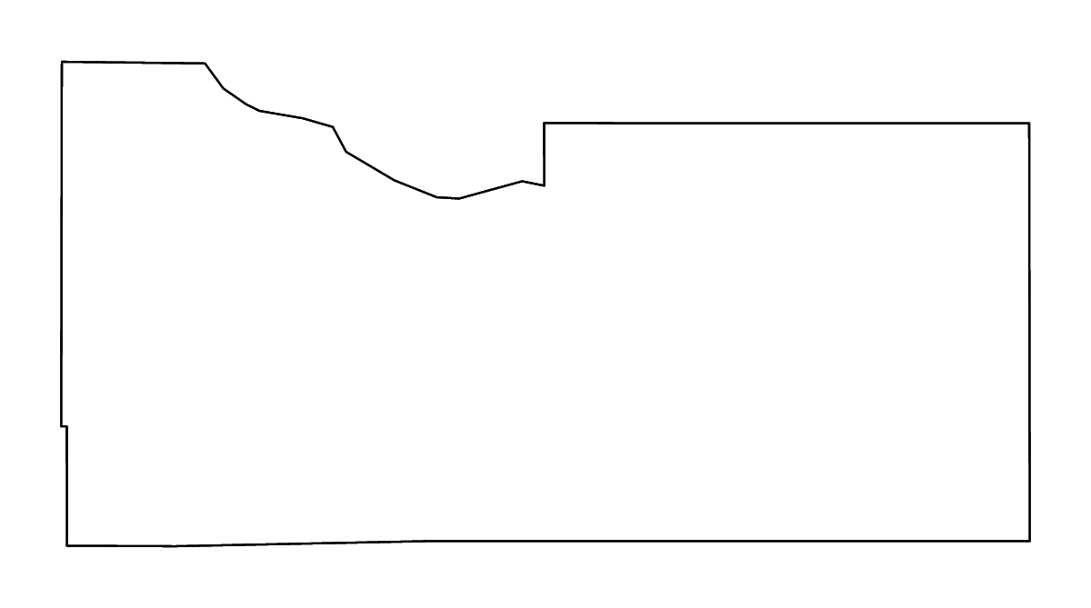 Mapa de contorno de Major, Oklahoma con ríos.