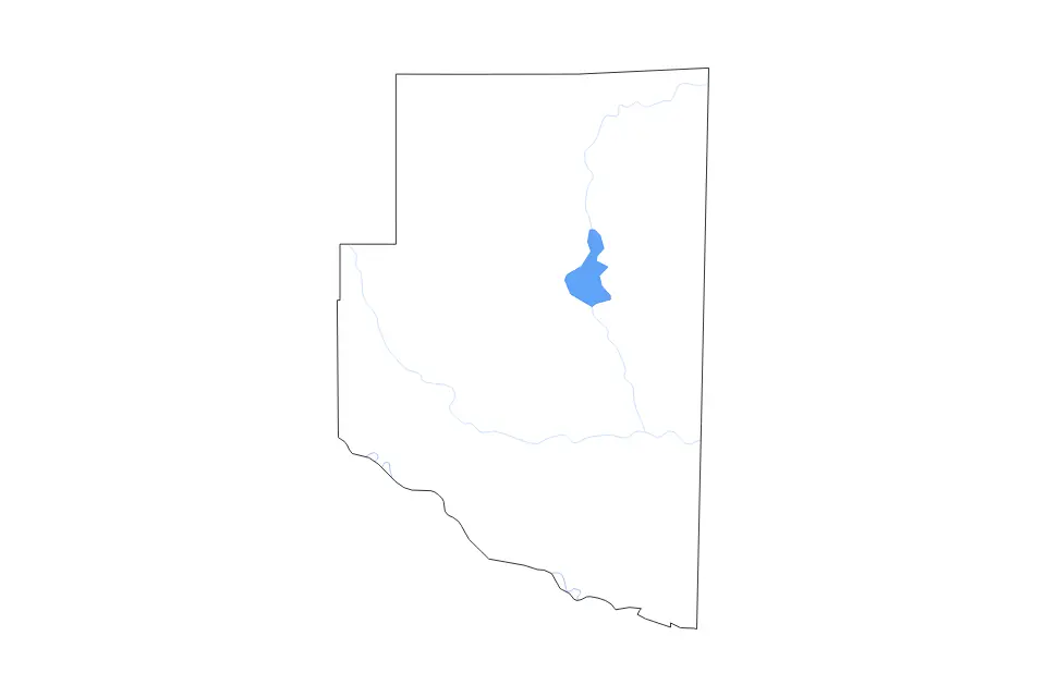 Carte de McCurtain, Oklahoma de type contour, lacs et rivières pour Amérique du Nord, montrant contour, lacs et rivières avec des éléments hydrographiques comme Broken Bow Lake.