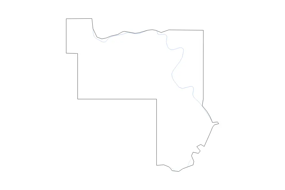 Carte de Muskogee, Oklahoma de type contour et rivières pour Amérique du Nord, montrant contour et rivières avec des limites nettes.