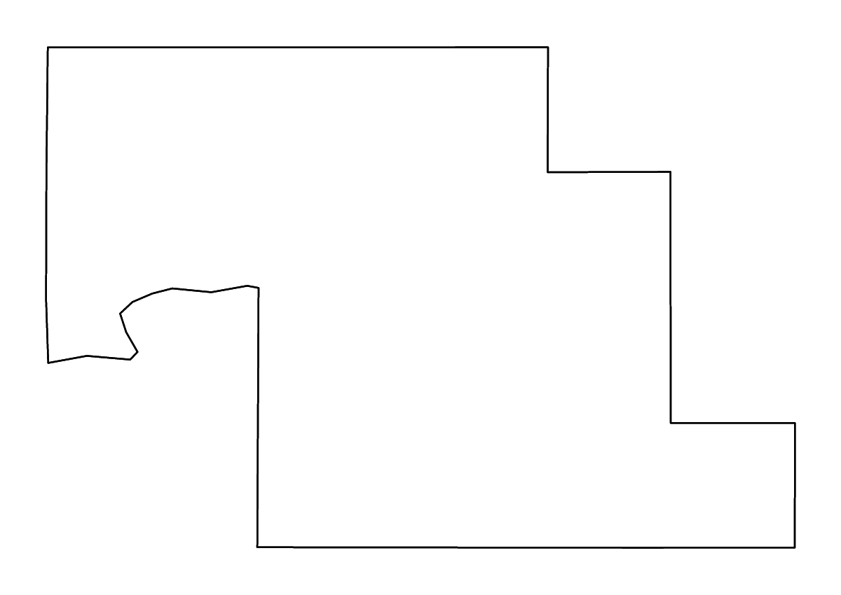 Mapa de contorno de Okfuskee, Oklahoma con ríos.